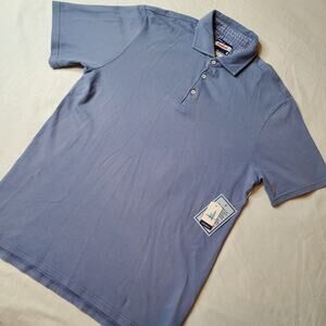 Johnnie-O Men's Size M NWT Surfside Dyed Polo Shirt Cotton Blend Laguna Blue